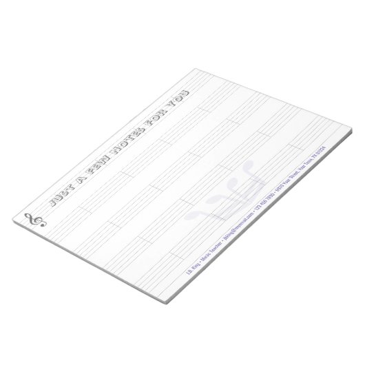 Musikkönig 11" x 8,5" Notizblock (angewinkelt)