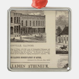 Musikkonservatorium, Schule, Kirche Silbernes Ornament