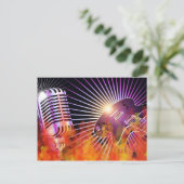 Musikkonzertdesign mit Gitarre Postkarte (Stehend Vorderseite)