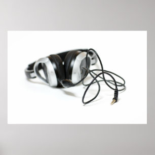 Musikkopfhörer, Kabel und Jack Poster