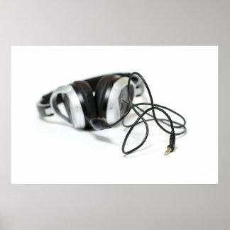 Musikkopfhörer, Kabel und Jack Poster