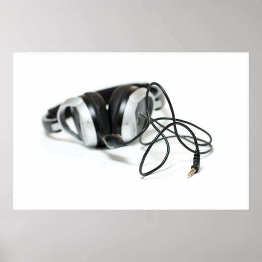 Musikkopfhörer, Kabel und Jack Poster (Vorne)