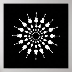 Musikkunst / Gitarre Poster