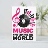 Musikkunst kann die Welt verändern Dankeskarte (Stehend Vorderseite)