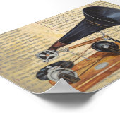 Musikkunst mit antiken Tonträgern Poster (Ecke)