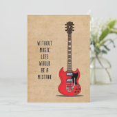 Musikkunst ohne Musikleben wäre ein Fehler Dankeskarte (Stehend Vorderseite)
