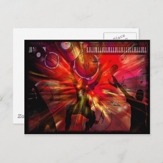 Musikkunst Postkarte (Vorne/Hinten)