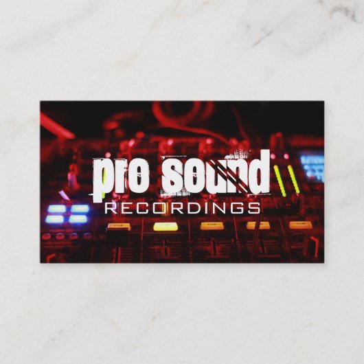 Musikkünstler des beruflichen Tonstudios Visitenkarte (Vorderseite)