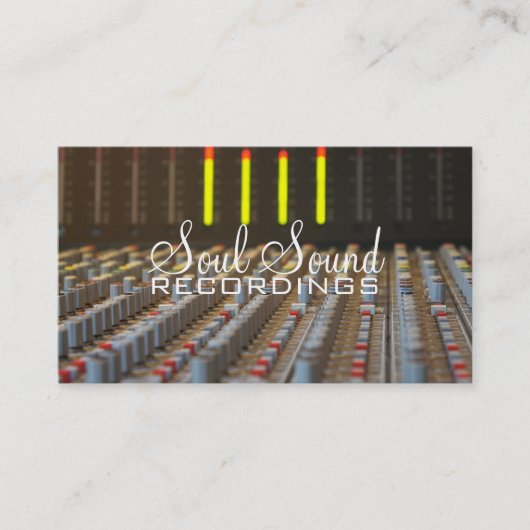 Musikkünstler des beruflichen Tonstudios Visitenkarte (Vorderseite)