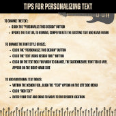 Musikkünstlerin Black und Tan Guitar Backpack Bedruckter Rucksack