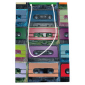 Musikkunstplastikart-Kassettenmuster Mittlere Geschenktüte (Vorderseite)