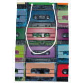 Musikkunstplastikart-Kassettenmuster Mittlere Geschenktüte (Rückseite)