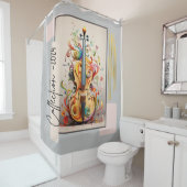 Musikkunstsammlung - Geige Duschvorhang (Beispiel)