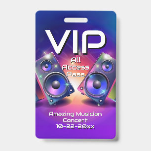 Musiklautsprecher VIP All Access Benutzerdefiniert Ausweis