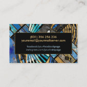 Musiklehrer Abstrakt Art Collage Visitenkarte (Rückseite)