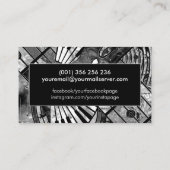 Musiklehrer Abstrakt Art Collage Visitenkarte (Rückseite)