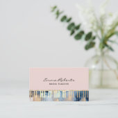 Musiklehrer Abstrakt Navy & Gold Piano Musical Visitenkarte (Stehend Vorderseite)