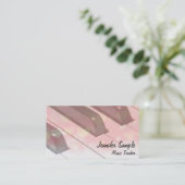 Musiklehrer Beruflich Elegantes Klavier Keyboard Visitenkarte (Stehend Vorderseite)