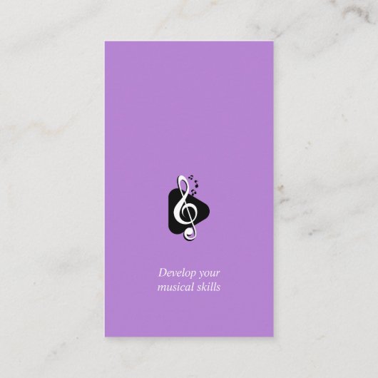 Musiklehrer | BERUFLICH Visitenkarte (Rückseite)