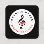 Musiklehrer Business Card Quadratische Visitenkarte (Vorderseite)