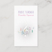 Musiklehrer | Color Business Card Visitenkarte (Vorderseite)