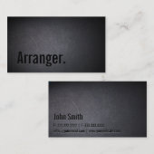 Musiklehrer Cool Black Out Minimalistisch Visitenkarte (Vorne/Hinten)