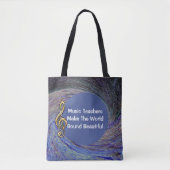 Musiklehrer Danke Blue Spiral Swirl School Tasche (Vorderseite)