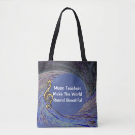 Musiklehrer Danke Blue Spiral Swirl School Tasche