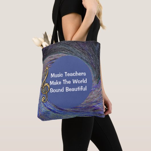 Musiklehrer Danke Blue Spiral Swirl School Tasche (Von Nahem)
