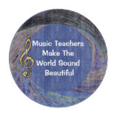 Musiklehrer Danke Blue Spiral Wertschätzung Schneidebrett (Vorderseite)