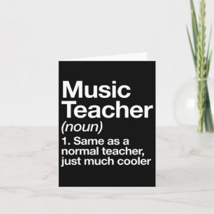 Musiklehrer definiert Spaß Ck to School First Da Karte