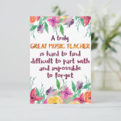 Musiklehrer Dekorationsgeschenk im Klassenzimmer (Stehend Vorderseite)