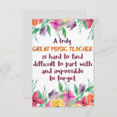 Musiklehrer Dekorationsgeschenk im Klassenzimmer (Vorne/Hinten)
