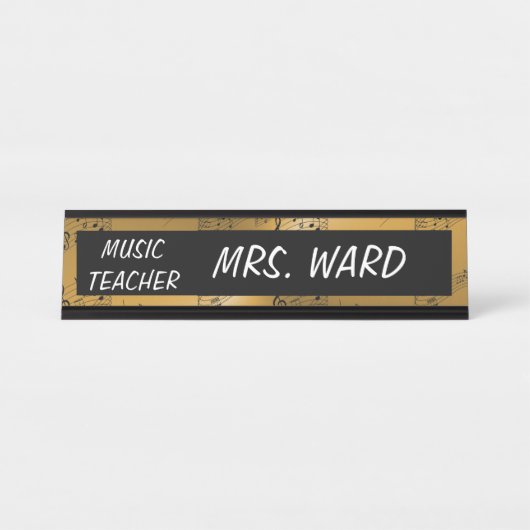 MUSIKLEHRER-DESKPLATTE SCHREIBTISCHNAMENSPLAKETTE (Vorderseite )