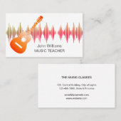 Musiklehrer DJ Gitarrenmusiker Rosa Elegant Visitenkarte (Vorne/Hinten)