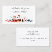 Musiklehrer Elegante Klaviertasten Rufkarte Telefonnummerkarte (Vorne/Hinten)