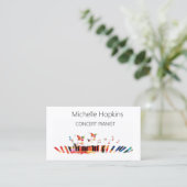 Musiklehrer Elegante Klaviertasten Rufkarte Telefonnummerkarte (Stehend Vorderseite)