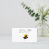 Musiklehrer Elegante Klaviertasten Rufkarte Telefonnummerkarte (Stehend Vorderseite)