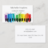 Musiklehrer Elegante Klaviertasten Rufkarte Telefonnummerkarte (Vorne/Hinten)