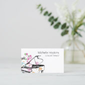 Musiklehrer Elegante Klaviertasten Rufkarte Telefonnummerkarte (Stehend Vorderseite)