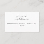 Musiklehrer Elegante Klaviertasten Telefonnummerkarte (Rückseite)