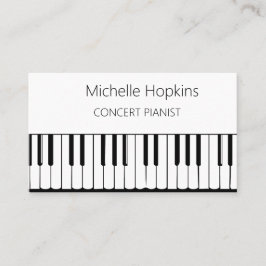 Musiklehrer Elegante Klaviertasten Telefonnummerkarte