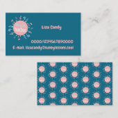 Musiklehrer elegante Noten blauer Hintergrund Visitenkarte (Vorne/Hinten)