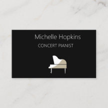 Musiklehrer Elegante Piano-Tasten Visitenkarte