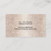 Musiklehrer Eleganter Glitzer Piano Musikalische M Visitenkarte (Rückseite)