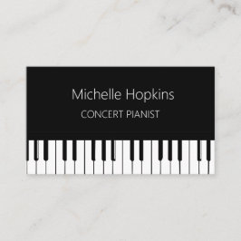 Musiklehrer Eleganter Pianist Klaviertasten Telefonnummerkarte