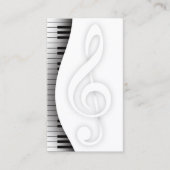 Musiklehrer Elegantes Klavier Schlüssel Musik Visitenkarte (Vorderseite)
