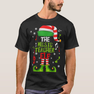 Musiklehrer Elf Weihnachten Familie Passende Xmas T-Shirt