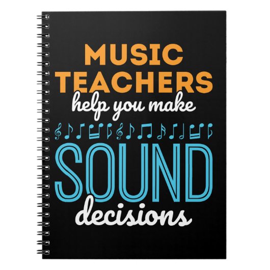 Musiklehrer Funny Sound Entscheidungen Notizblock (Vorderseite)
