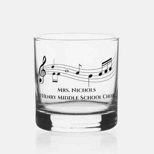 Musiklehrer für personalisierte Musik - Anmerkunge Whiskyglas (Vorderseite)